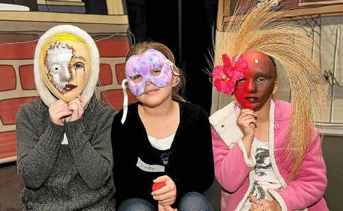 The region’s youth get into character with a selection of masks used in drama classes as props. The region’s youth get into character with a selection of masks used in drama classes as props.